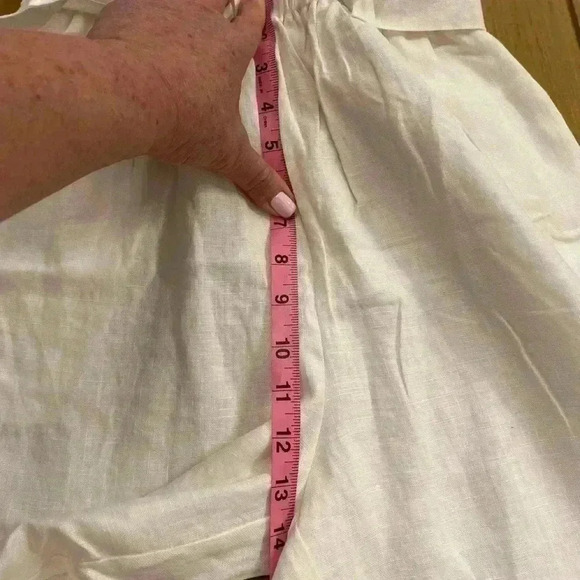 Linen wide leg flowing pants with belt, new without tag, size small - Picture 4 of 12